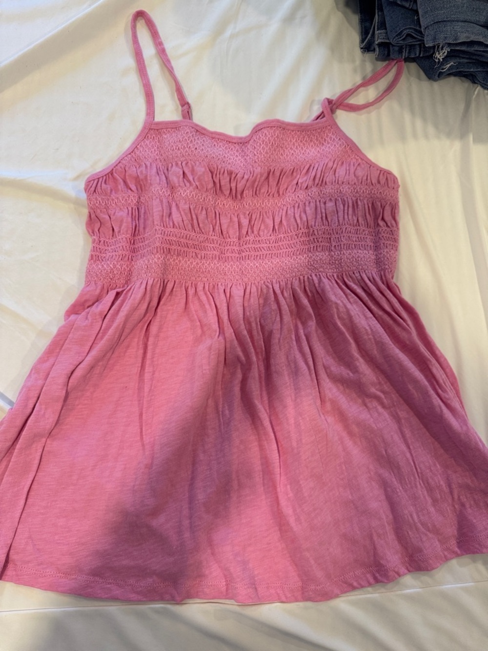 Women’s Torrid Pink Smocked Spaghetti-Strap Tank Top